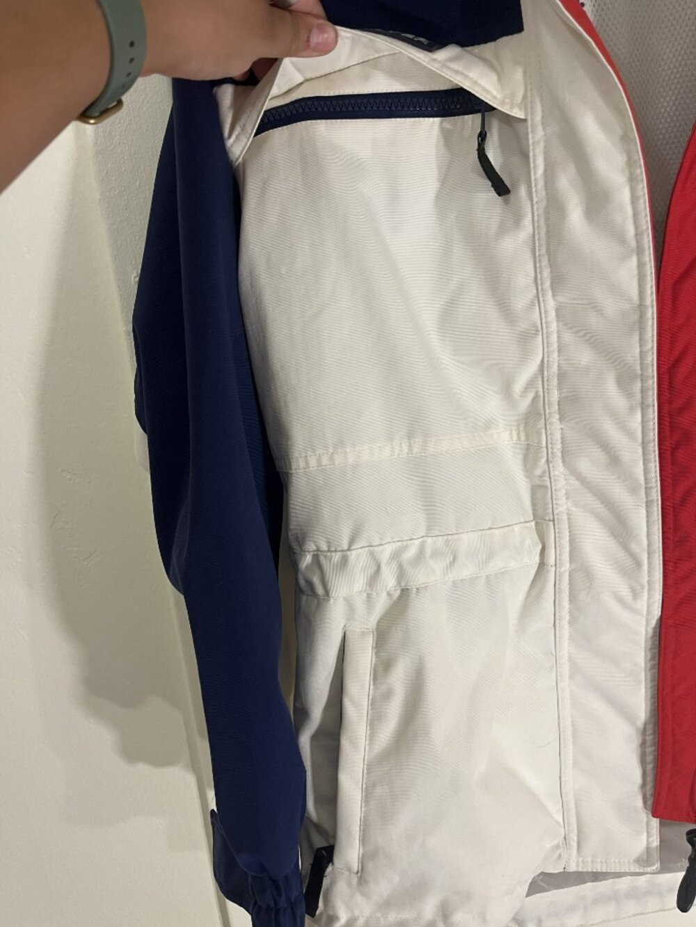 Vintage Obermeyer Sport Ski Jacket - White, Navy & Red - Size 10 - Picture 11 of 14